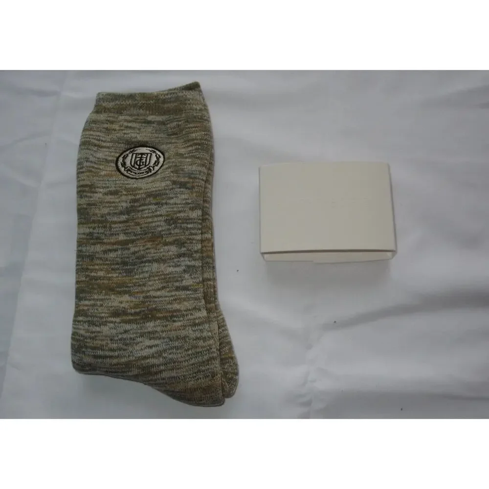 Honor The Gift HTG Crest Heavy Knit Kids Socks Yellow/Green Multicolor NIP